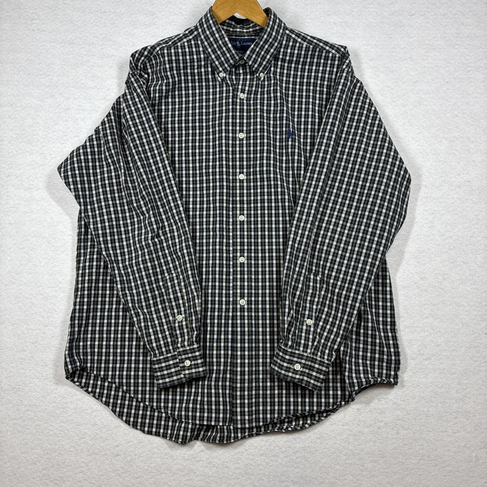 Polo‎ Ralph Lauren Blake Tartan Check Plaid Button Down Long Sleeve Mens XL
